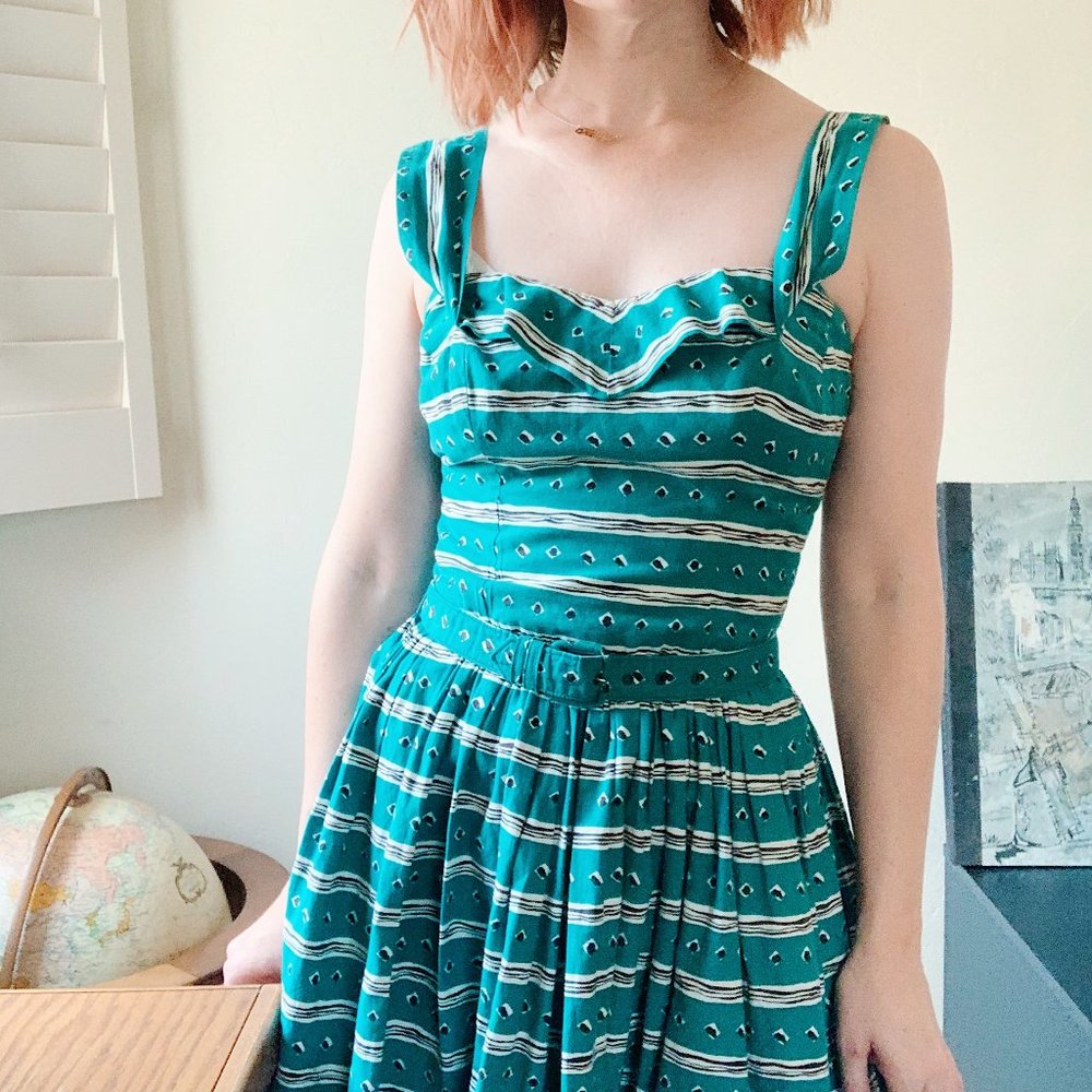 vintage summer dress, xs
